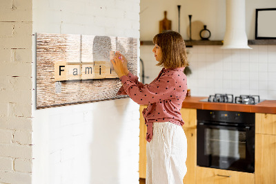 Beschreibbare magnettafel Familieninschrift