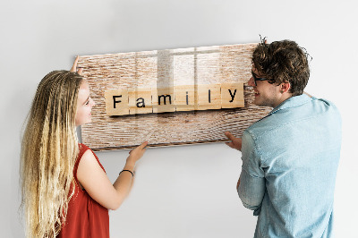 Magnetische Schreibtafel Familieninschrift