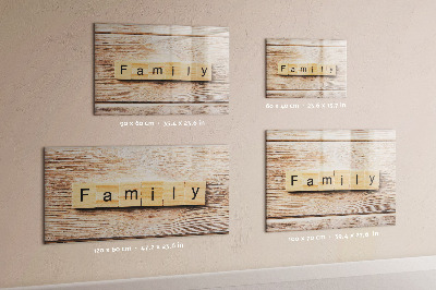 Beschreibbare magnettafel Familieninschrift