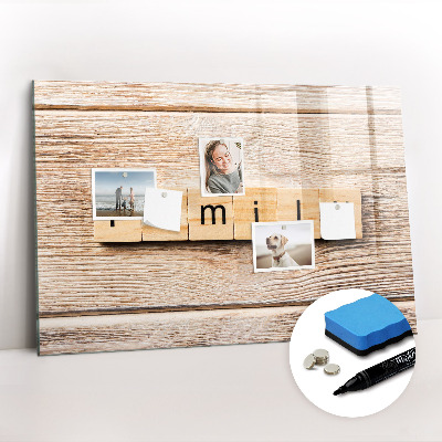 Beschreibbare magnettafel Familieninschrift