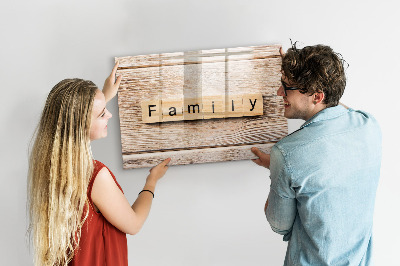 Beschreibbare magnettafel Familieninschrift