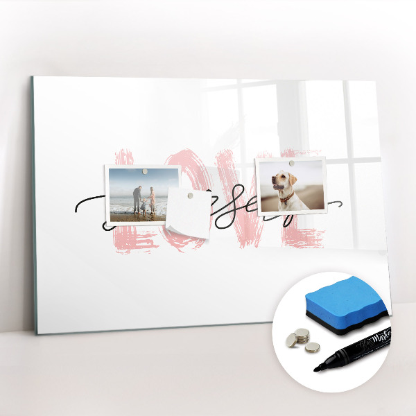 Beschreibbare magnettafel küche Inschrift liebe dich selbst