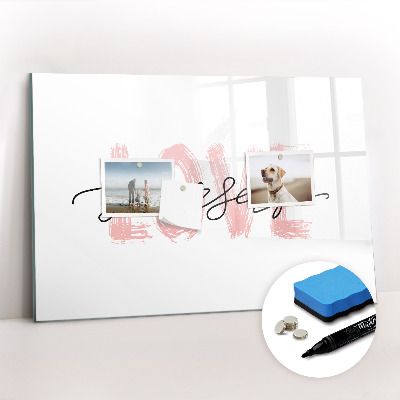 Beschreibbare magnettafel küche Inschrift liebe dich selbst