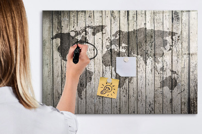Beschreibbare magnettafel Brettweltkarte