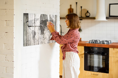 Magnetische Schreibtafel Brettweltkarte