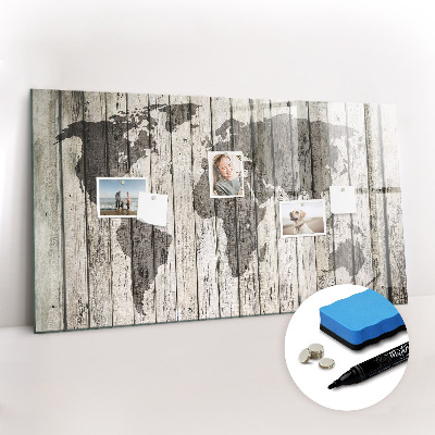 Beschreibbare magnettafel Brettweltkarte