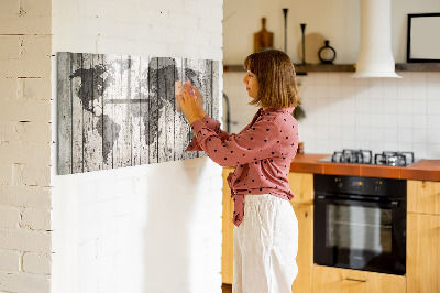 Magnetische Schreibtafel Brettweltkarte