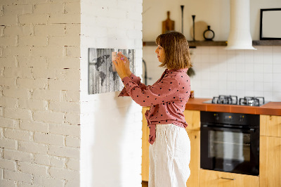 Magnetische Schreibtafel Brettweltkarte