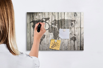 Beschreibbare magnettafel Brettweltkarte