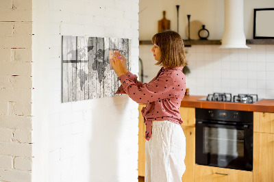 Beschreibbare magnettafel Brettweltkarte