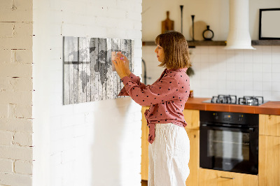 Magnetische Schreibtafel Brettweltkarte