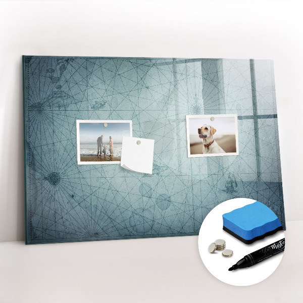 Beschreibbare magnettafel Vintage-Karte