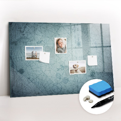 Beschreibbare magnettafel Vintage-Karte