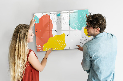 Beschreibbare magnettafel küche Pop-Abstraktion