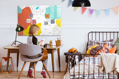 Beschreibbare magnettafel küche Pop-Abstraktion