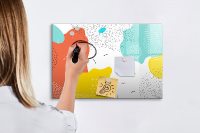 Beschreibbare magnettafel küche Pop-Abstraktion