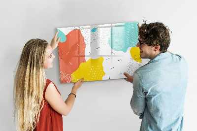 Beschreibbare magnettafel küche Pop-Abstraktion