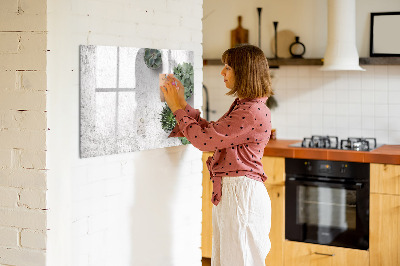 Beschreibbare magnettafel Zierpflanzen