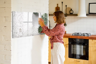 Beschreibbare magnettafel Zierpflanzen