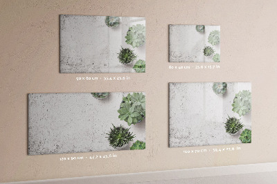 Beschreibbare magnettafel Zierpflanzen