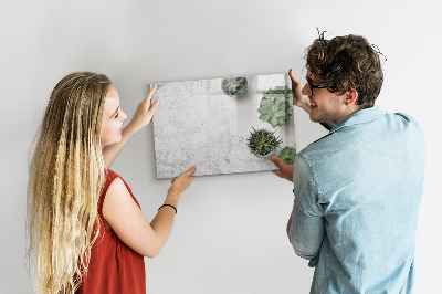 Beschreibbare magnettafel Zierpflanzen