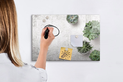Beschreibbare magnettafel Zierpflanzen