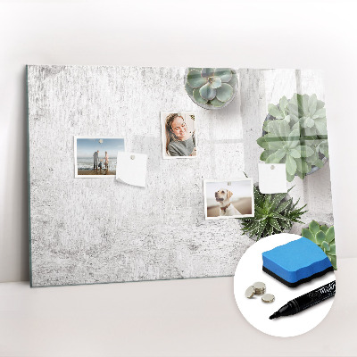 Beschreibbare magnettafel Zierpflanzen