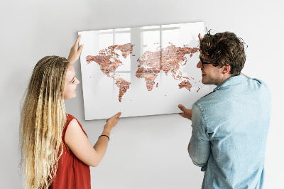 Magnettafel mit Marker Alte Ziegelkarte