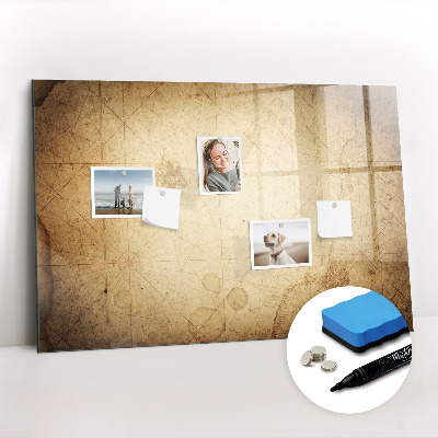 Beschreibbare magnettafel küche Alte Weltkarte