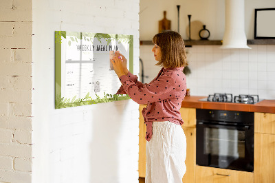 Magnetische Schreibtafel Wöchentliches Menü