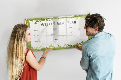 Magnetische Schreibtafel Wöchentliches Menü