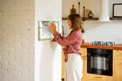 Magnetische Schreibtafel Wöchentliches Menü