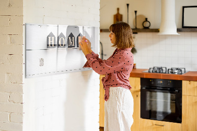 Beschreibbare magnettafel Hausinschrift