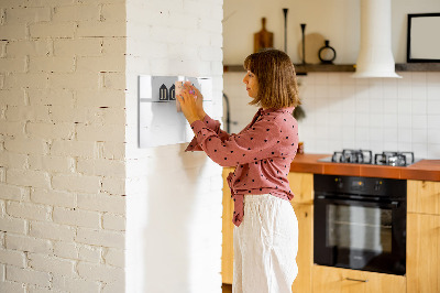 Beschreibbare magnettafel Hausinschrift