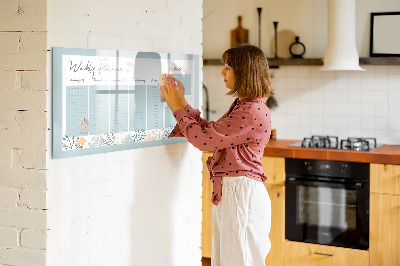 Beschreibbare magnettafel küche Wochenplan