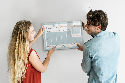 Beschreibbare magnettafel küche Wochenplan