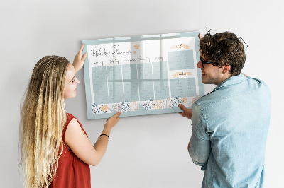 Beschreibbare magnettafel küche Wochenplan