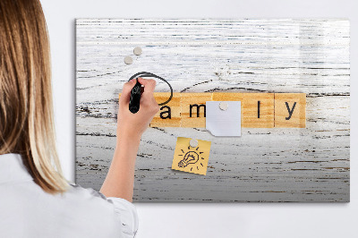 Magnettafel mit Marker Familie