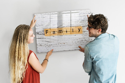 Magnettafel mit Marker Familie