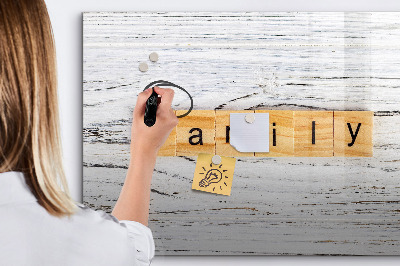 Magnettafel mit Marker Familie