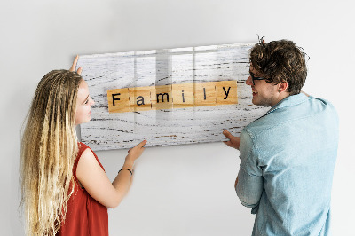 Magnettafel mit Marker Familie