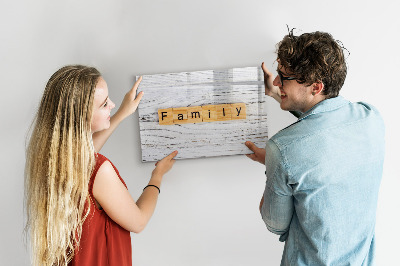 Magnettafel mit Marker Familie