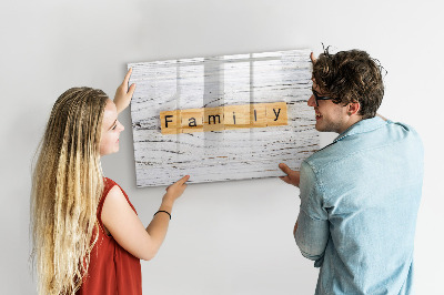 Magnettafel mit Marker Familie