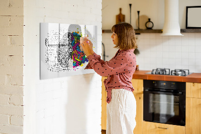 Beschreibbare magnettafel küche Gehirnabstraktion