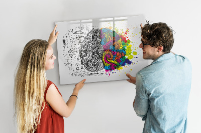 Beschreibbare magnettafel küche Gehirnabstraktion