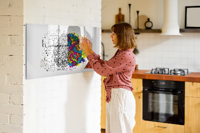 Beschreibbare magnettafel küche Gehirnabstraktion
