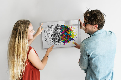 Beschreibbare magnettafel küche Gehirnabstraktion