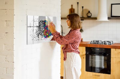 Beschreibbare magnettafel küche Gehirnabstraktion