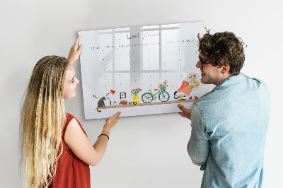 Beschreibbare magnettafel Wochenplaner