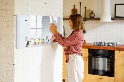 Beschreibbare magnettafel Wochenplaner